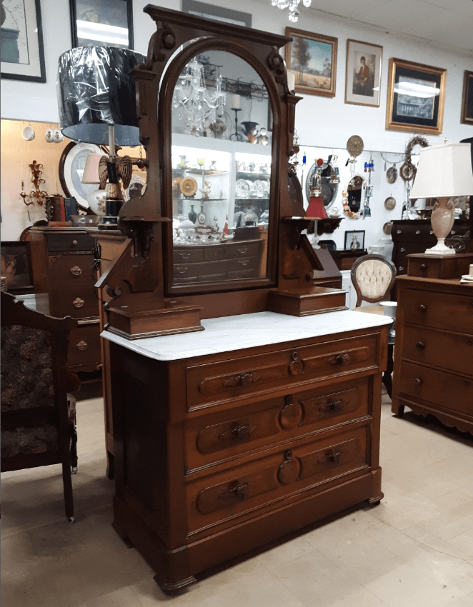 Marble top dresser