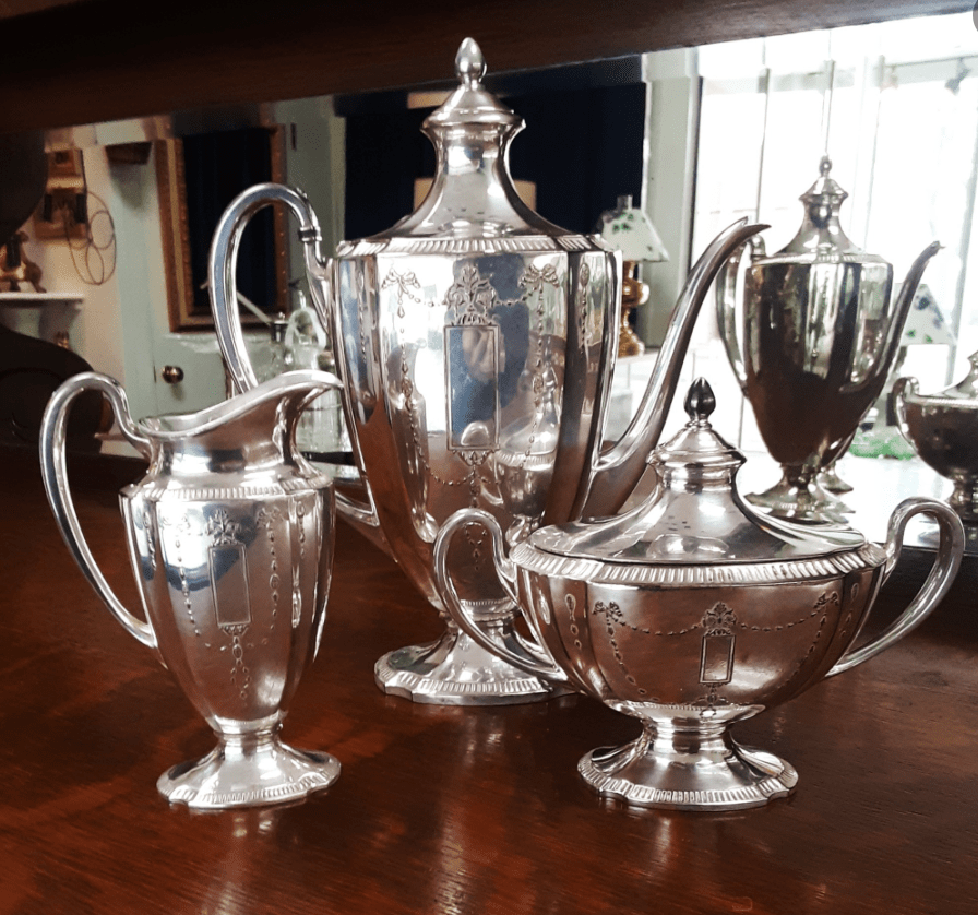 Silver plate coffee / tea set